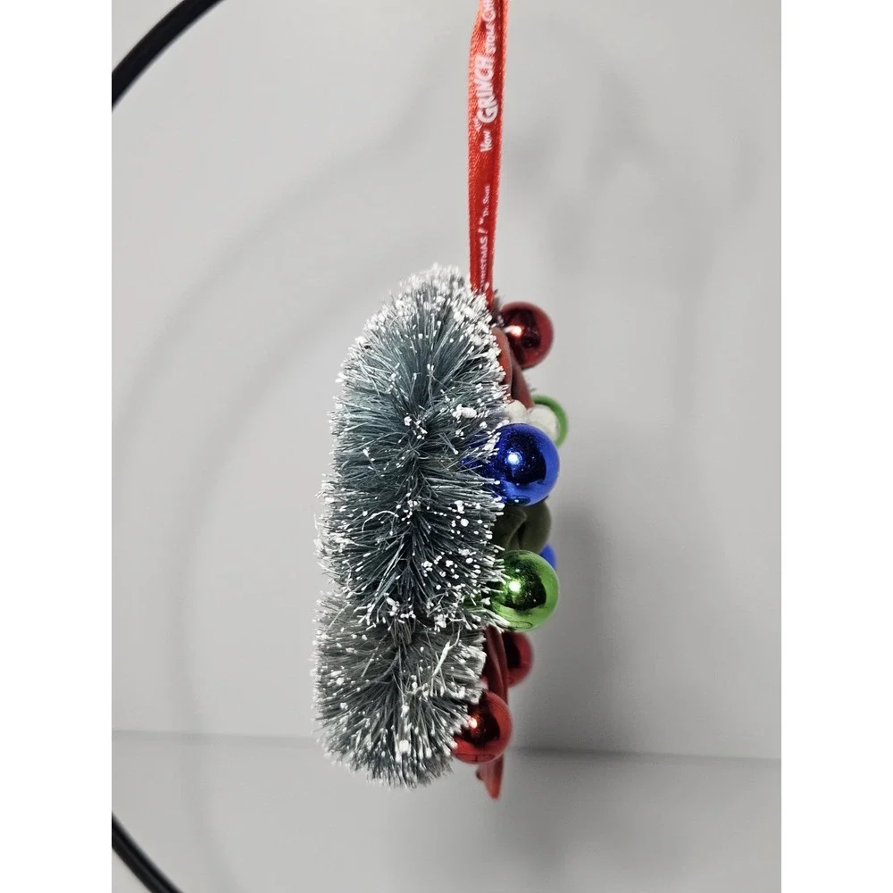 Department 56 Dr Seuss The Grinch Christmas Wreath Ornament 2018 Red Scarf Hat